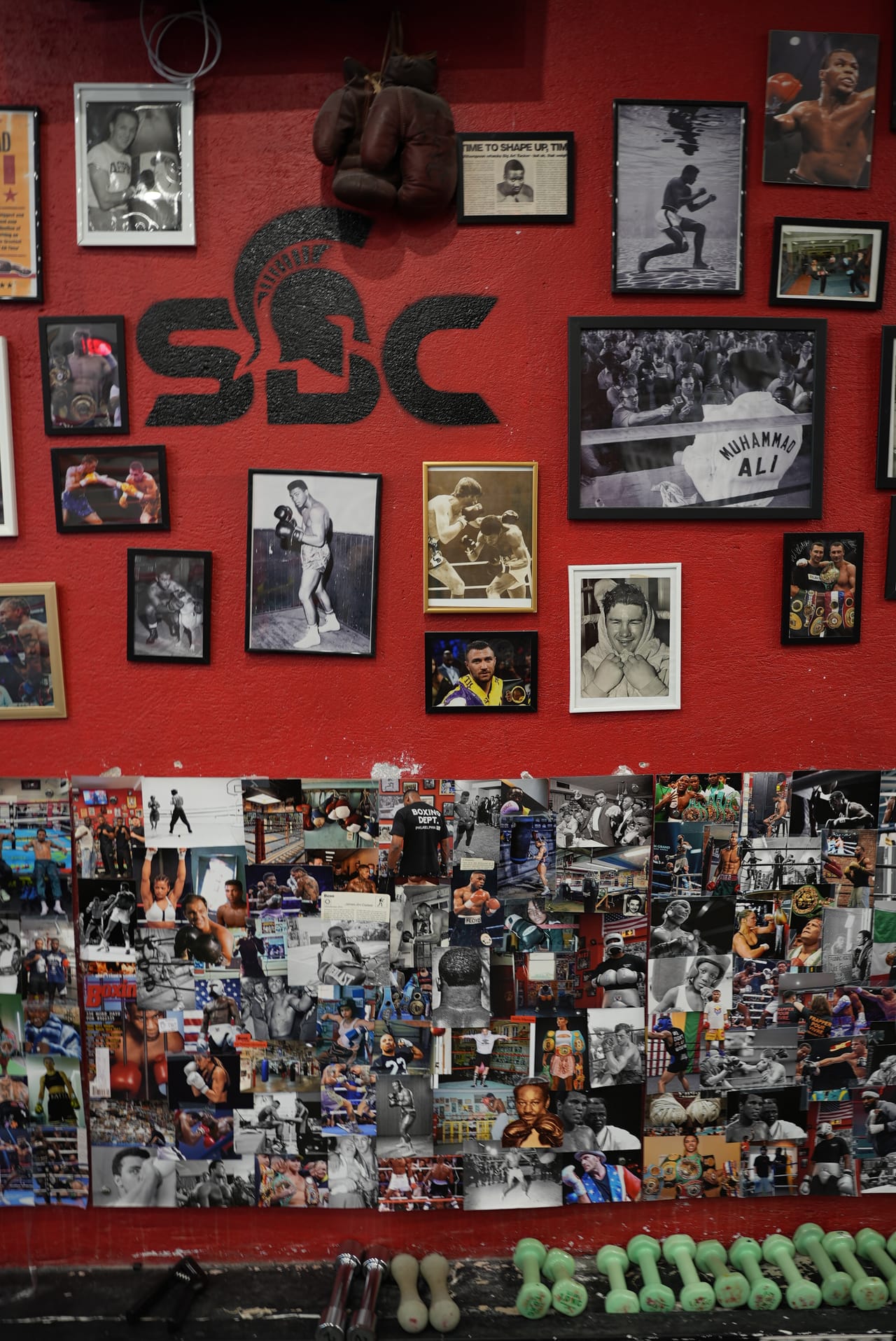 Le mur emblématique du Spartan Boxing Club