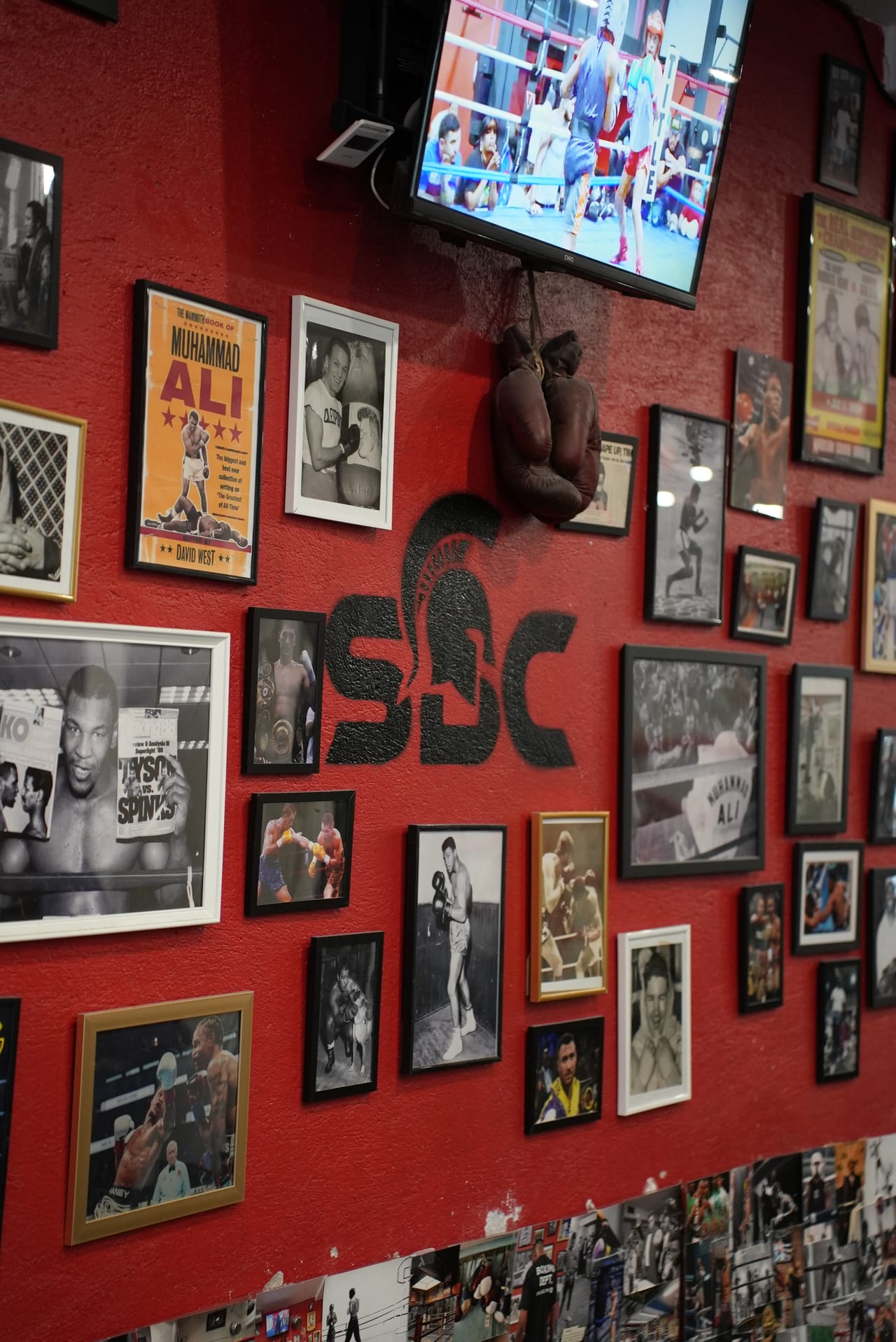 Affiches de légendes de la boxe au Spartan Boxing Club