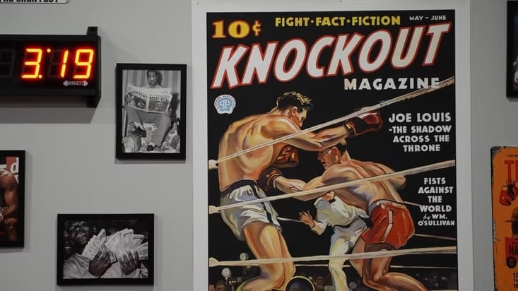 Affiches de boxe vintage au Spartan Boxing Club